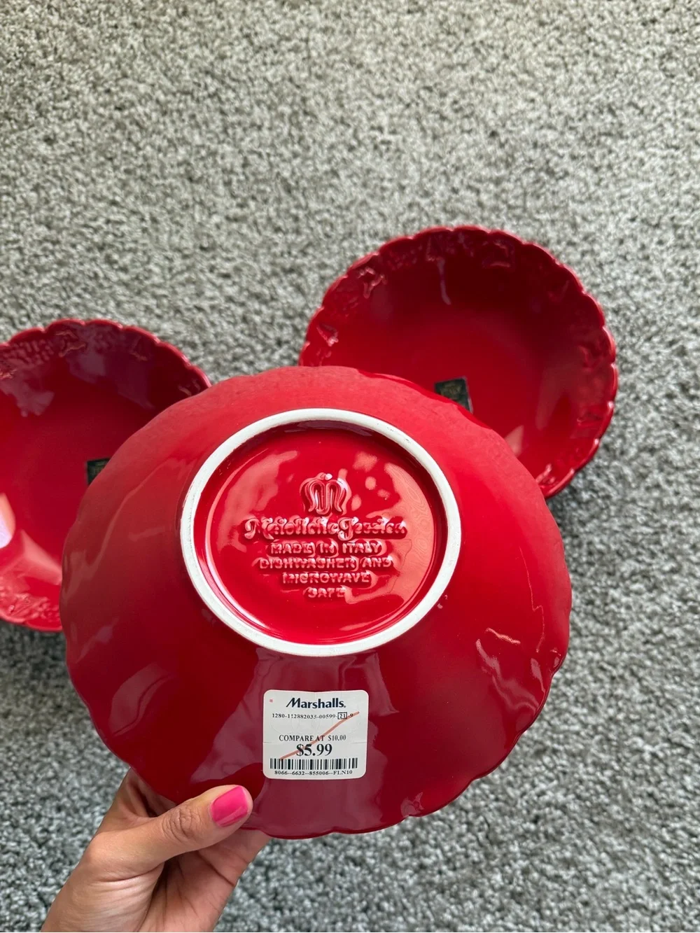 Festive Red Ceramic Spoon Rest, Bowls + Measuring Cups CHRISTMAS Holiday Bundle